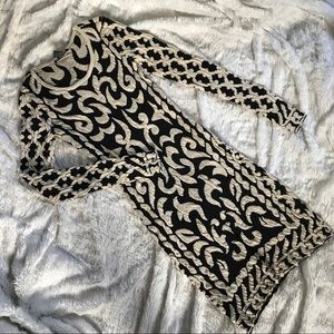 ✨Black and Cream Patterned Sweater Dress!